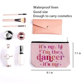 LONGXIN Dancer Gifts Dance Makeup Bag Dance Teacher Gifts Birthday Gifts for Dancers Dance Coach Dancing Ballet Girl Gift Dance Bag Stuff for Women Girls Dancing Teammate Gift