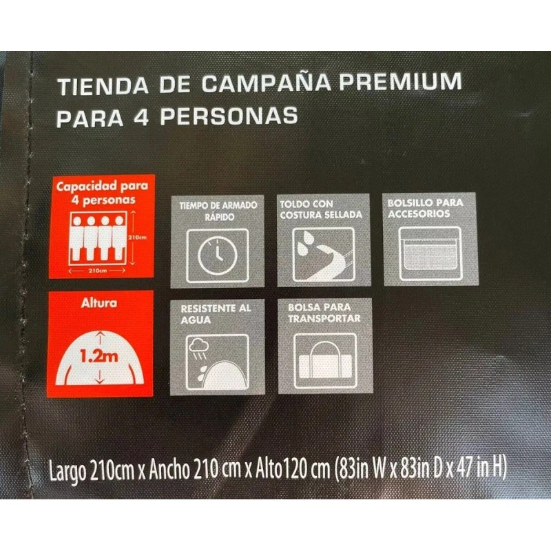Ozark Trail Tienda Casa De Campaña Premium 4 Personas