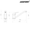 JASSFERRY Kitchen Sink Mixer Tap Caravan Monobloc Single Top Lever