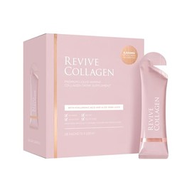 Revive Collagen Premium 8,500mg Hydrolysed Marine Collagen Drink with Added Hyaluronic Acid & Aloe Vera for Healthy Skin, Hair, Nails & Joints | Lemon & Lime | 28 x Sachets