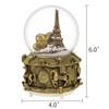Paris Musical Snow Globe with Color Changing LED Lights, Eiffel