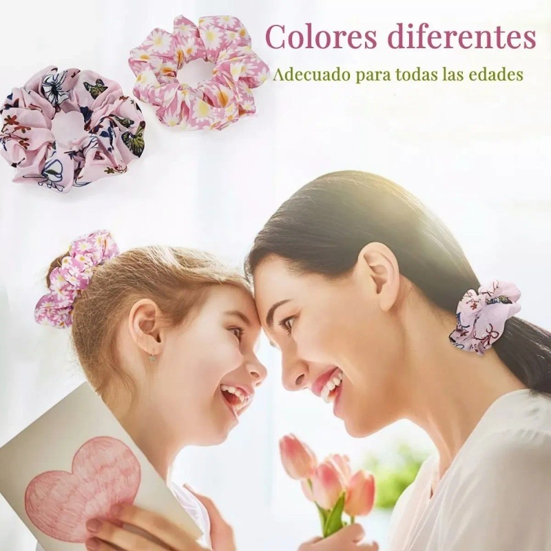Scrunchies Ligas Elásticas Aterciopeladas Para Cabello 20 Pz