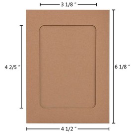 20 PCS Kraft Paper Photo Frames 4x6 Craft Picture Frames with Flax String and Clips, Cardboard Photo Frames for Home Wall Décor, Hanging Photo Display Frames for Home, College, Office