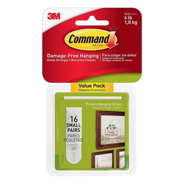 Command Picture Hanging Strips Value Pack FSZNN , Small, White,