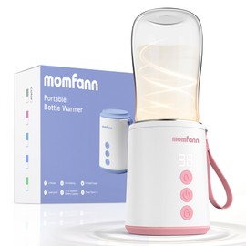 MOMFANN Portable Bottle Warmer, Travel Baby Bottle Warmer for Breastmilk On The Go, Leak-Proof, 2 Modes Fast Heating