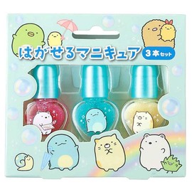 Race Sumikko Gurashi Peel Off Manicure Set of 3, 6 Years Old and Up Cosmetics Accessories