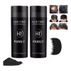 Polvo De Fibra Capilar Negro Cubre Raz De Cabello Calvicie
