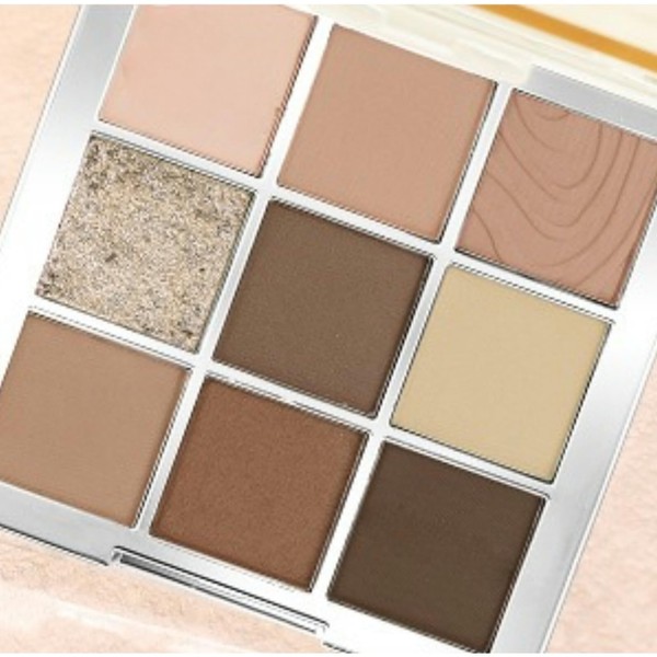 Okerker 9 Colors Milk Tea Glitter Eyeshadow Palette, Matte Nude