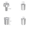 Osring 1/2” Dia x 4/5” L Standoffs Screws for Acrylic,