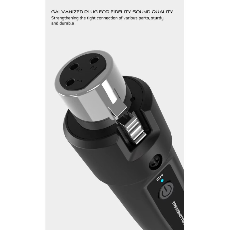 Loudstar Acoustics UHF Wireless Audio Transmitter and Receiver System, 6.35mm