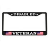 Disabled Veteran Chrome License Plate Frame Tag
