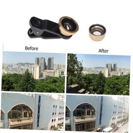 Operitacx Phone Lens Kit Golden Wide Angle Fisheye Macro Lens for Smartphones Durable Design for Stunning Travel Photos Detailed