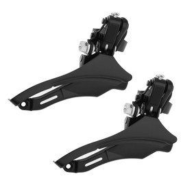 LT Easiyl FD-TZ30 Bicycle Front Derailleur Compatible with Shimano Tourney 6/7 Speed Chuck Diameter 31.8 mm Chain Line 47.5 mm Front Chainring Shifter Black Pack of 2