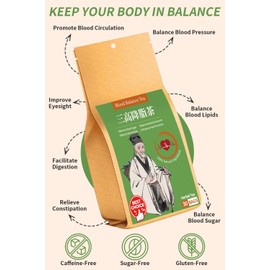 Wanhua Hall Blood Balance Tea 60Bags Pressure Lipid Sugar Balance Herbal Tea Chinese Tea Bags Mulberry Leaf Lotus Leaf Corn Silk Tea Pelos De Elote Tea Improves Health No Caffeine 降三高