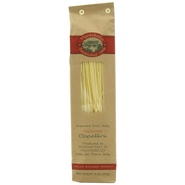 Montebello Organic Capellini, 16 Ounce, 5 Count