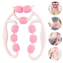 Taozoey Massage Roller, Massageroller, Massageroller Beine, Beinmassagegerät Cellulite Deep Tissue Massage Arm, Massagerolle mit Griff Bein, Massagerolle (Rosa9)