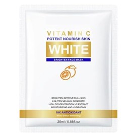 Mascarillas Faciales Vitamina C  Vitamin C Face Mask Brightening  Hydrating, 10 Pack                                                                  