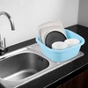 Afromy Colorful Square Plastic Washing Basins, 12 Quart Kitchen Dish