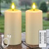 SoulBay USB-C Rechargeable Flameless LED Candles (2-Pack) - IP64 Waterproof