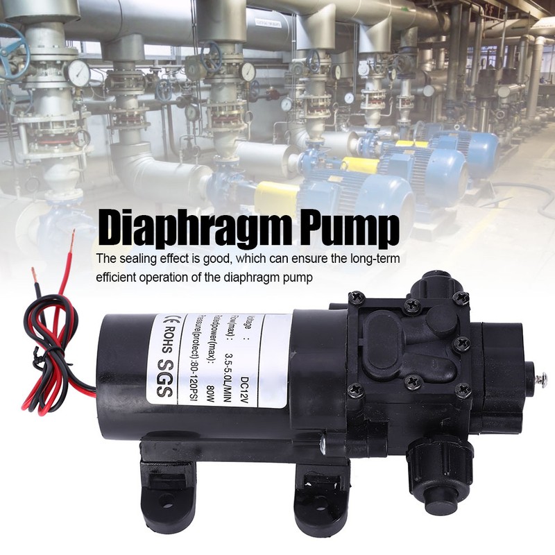 Backflow Diaphragm Pump Mini Self Priming G1/2 DC12V FL3210H-80W 10mm