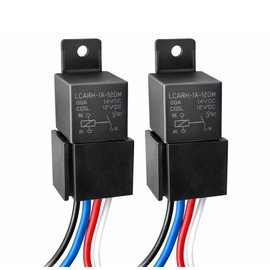 MGI SpeedWare 80 Amp Relay 12v, Heavy-Duty 4-Pin SPST 2-Pack (with Socket)