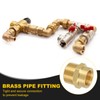 PATIKIL 3/4" G Male x 1/2" NPT Female Brass Pipe