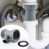 Kitchen Sink Drain Pipe Adapter, Y-shaped 3 Way Basin Sewer