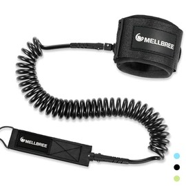 Mellbree Surfboard Leash, 10ft 7mm/6ft 5.5mm Premium Surf Leash SUP Leash, Double-Side Rotatable Wirst Paddleboard Rope Flexible for Leg Ankle Longboard Shortboard Boogie Board Stand-up Accessories