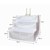 KTJP-BUTAO-3D90 3-Tier Altar, White Cloth Cover, Buddhist Words
