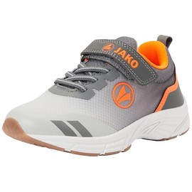 JAKO Scarpe da Ginnastica Unisex per Bambini, J-Ni Cise EV, Vapor Grey/Arancione Fluo, 30 EU, Vapor Grey Neon Orange, 30 EU
