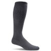 Sockwell Women's Powder Day Moderate Graduated Compression Sock, Black Solid-S/M