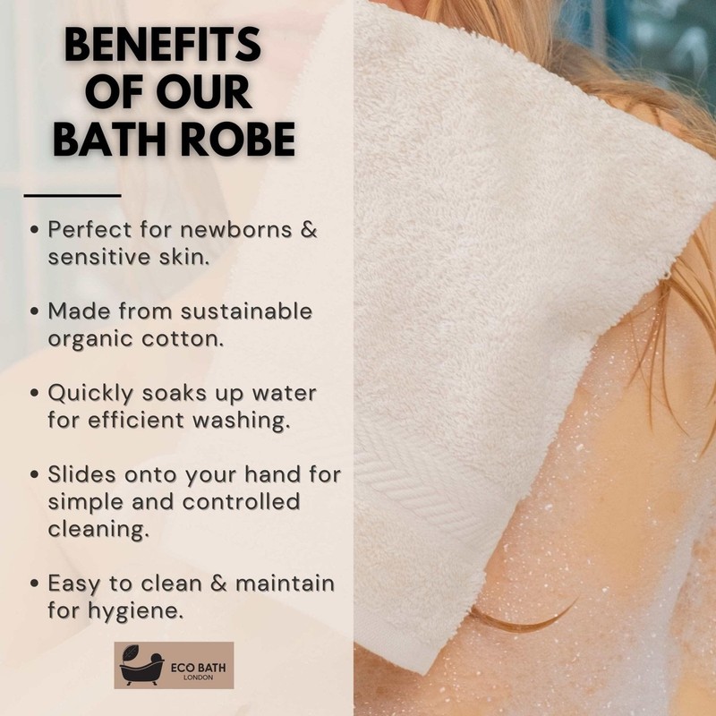 Eco Bath London Organic Cotton Bath Mitt - Pack of