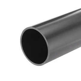 MECCANIXITY 2.5 Inch PVC Rigid Tube Round Pipe Hardware Tubing 57mm ID 63mm OD 20cm/8" Length Dark Grey High Impact for Water Pipe
