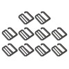 QUARKZMAN Metal G-Hook Strap Adjuster Flat Tri-Glide Slider Buckles for