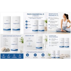 USANA Pack MagneCal D | Paquete de 2 Frascos | Calcio, Magnesio y Vitamina D | Suplemento Alimenticio Original USANA | 112 Tabletas por Frasco