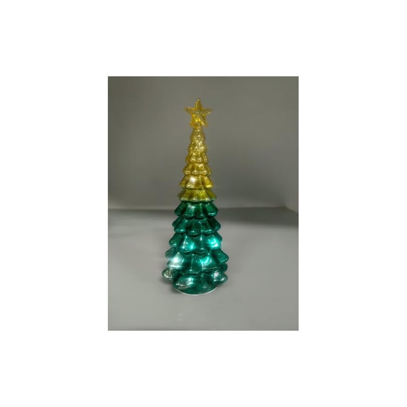 Tabletop Light Up Christmas Tree with Sparkling Glitter - Battery