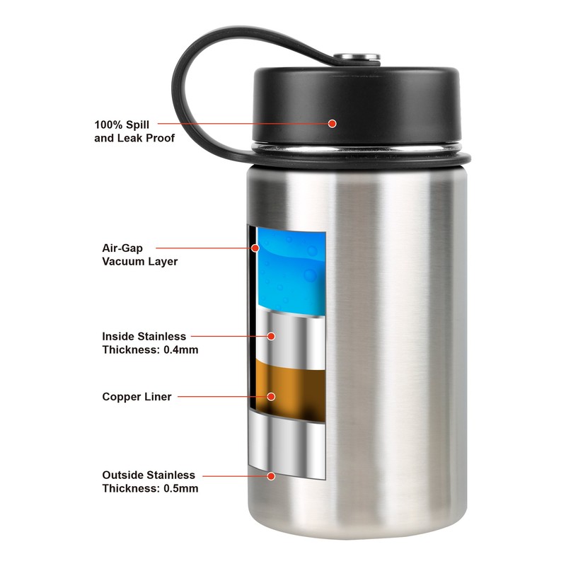 Tahoe Trails 12 oz Double Wall Vacuum Insulated Stainless Steel