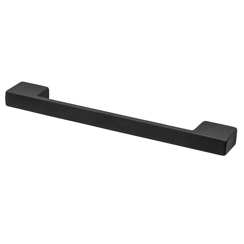 Decoranddecor Dimora Pull Handle D Shape Rectangular Profile Zinc (96mm