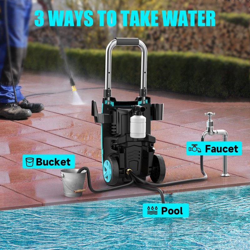 AcquaX Electric Pressure Washer Max 4200PSI 2.5 GPM High Power