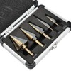 ArtisanShow 5PCS HSS Cobalt Step Drill Bit Set Multiple Hole