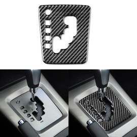 UOADA 1pc Car Center Console Gear Shift Panel Decoration Sticker Real Soft Carbon Fiber car Interior Compatible with Subaru Forester 2008-2012 Accessories Style A Black