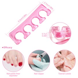 KADS 6Pcs Toe Separators for Pedicure,Toe Separators for Women,Pedicure Toe Separators for Separating Toenails or Nails,Easy Finger and Toenail Polish Grooming,Soft Gel Toe Spacers Pedicure Kit.