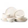 Dafuceramic Stoneware Dinnerware Set for 4, 12 Piece Plates and