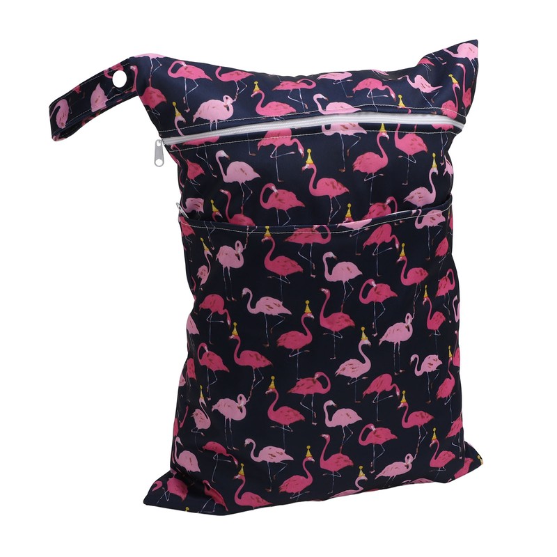 Diaper Bag Storage Pouch Waterproof Polyester Reusable Dual Zippers Diaper