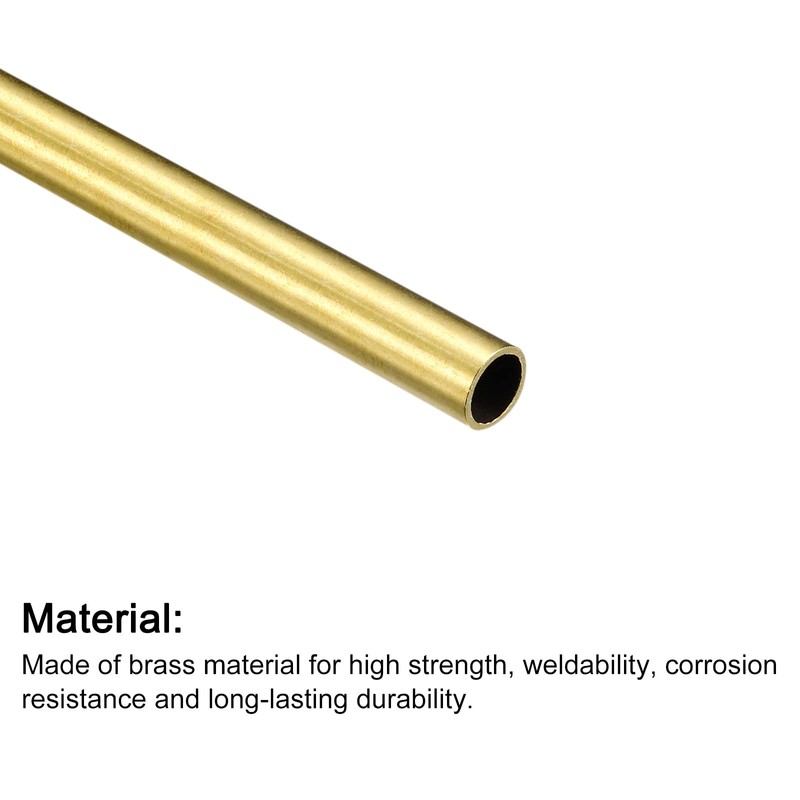 QUARKZMAN Brass Pipe 6 mm AD 0.5 mm Wall Thickness