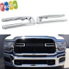 2x Chrome Front Grill Inserts Cover Trim Sticker Fits Ram