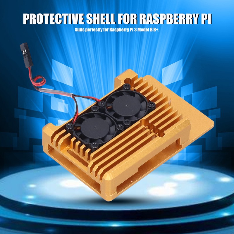 Protective Case Housing Enclosure Casing with Dual Cooling Fan for