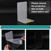 Hiziwimi 4Pcs Clear Acrylic Bookends with Non-Slip Stickers, Bookends for
