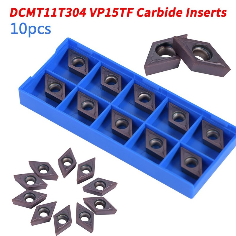10pcs Diamond Shape Carbide Insert Cutter Machine Lathe Milling Tool