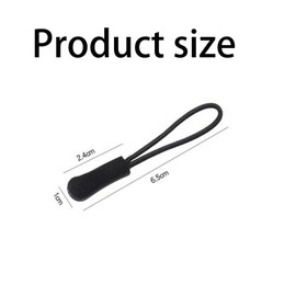 20 Black Non-Slip Zipper Labels, Perforated Zipper Tag, Zipper Extension, Zipper Handle, Used for Backpacks, Sportswear, Backpacks, Bags